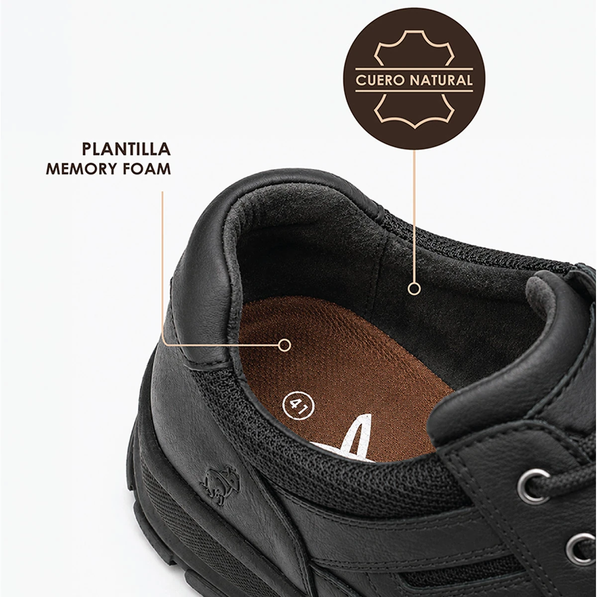 ZAPATOS HOMBRE JARMAN NEGRO FINN  - 3