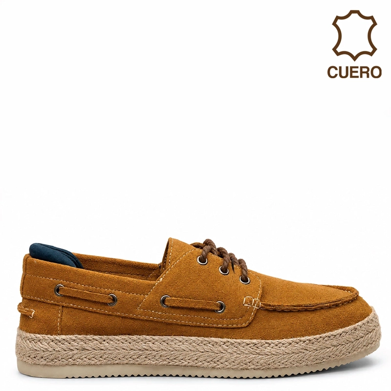 ALPARGATAS HOMBRE JARMAN CAMEL LEVI CUERO - 1
