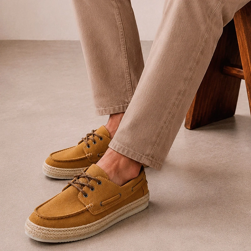 ALPARGATAS HOMBRE JARMAN CAMEL LEVI CUERO - 2