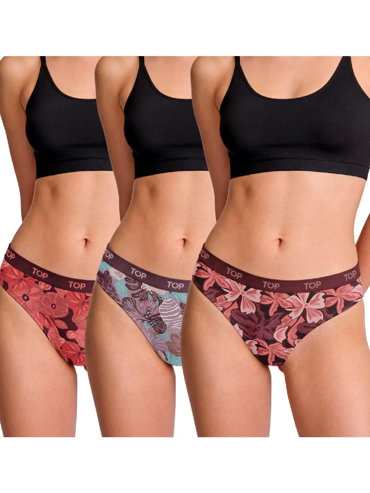 CALZÓN TOP PACK X3 ALGODÓN BIKINI - 1
