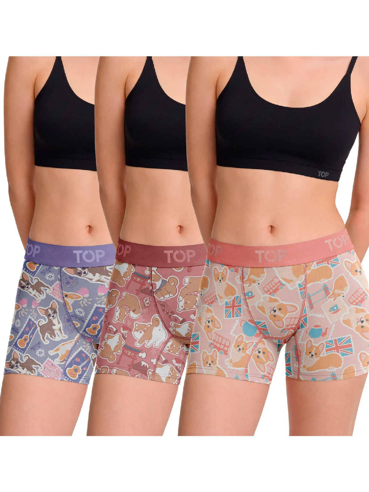 BOXER MUJER TOP PACK X3 ALGODÓN - 1