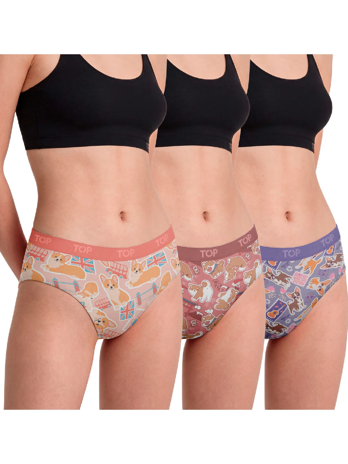CALZÓN TOP PACK X3 ALGODÓN PANTALETA - 1