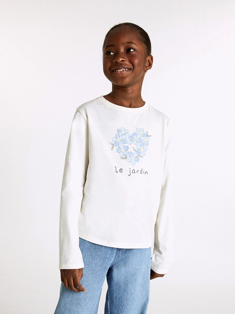 POLERA NIÑA SFERA ESTAMPADA MANGA LARGA - 2