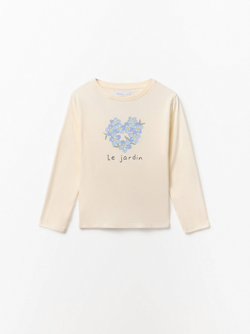 POLERA NIÑA SFERA ESTAMPADA MANGA LARGA - 3