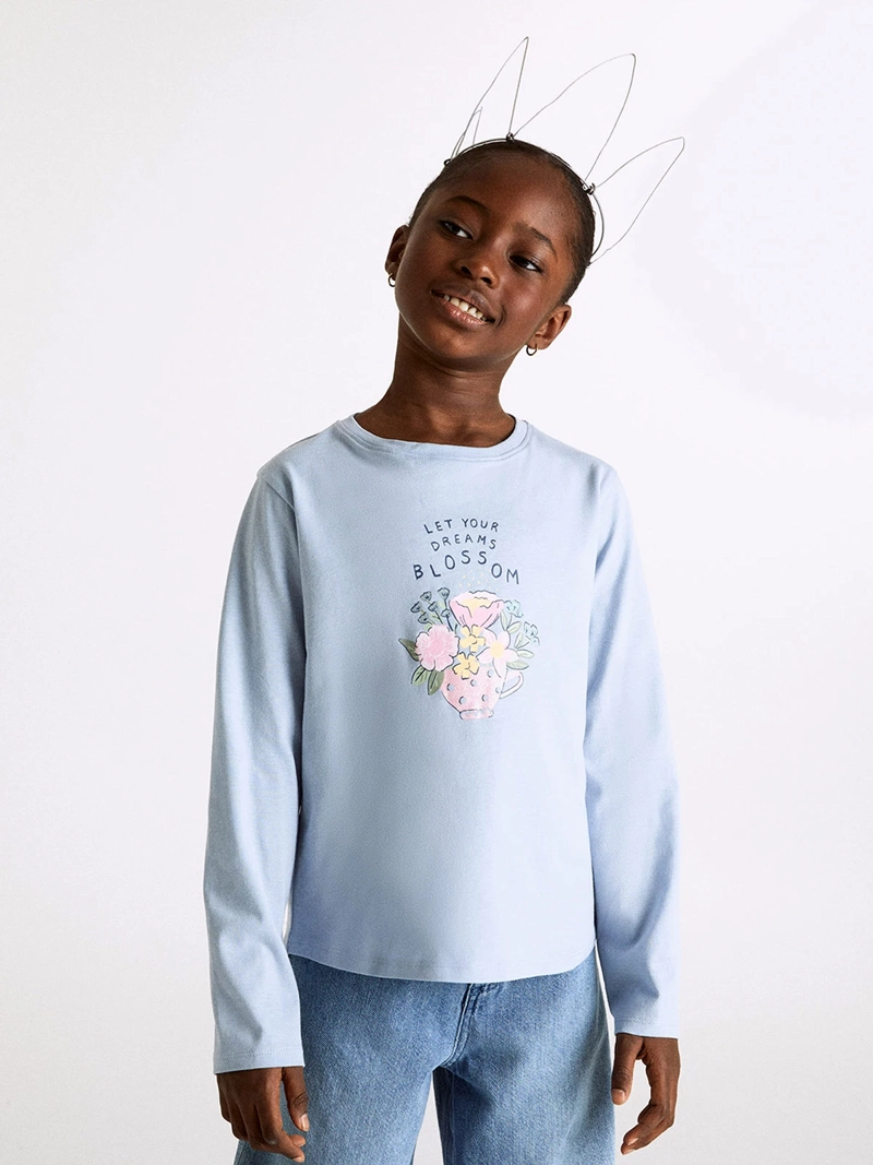 POLERA NIÑA SFERA MANGA LARGA  - 1