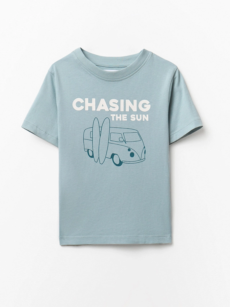 POLERA NIÑO SFERA MANGA CORTA DIBUJO ESTAMPADO