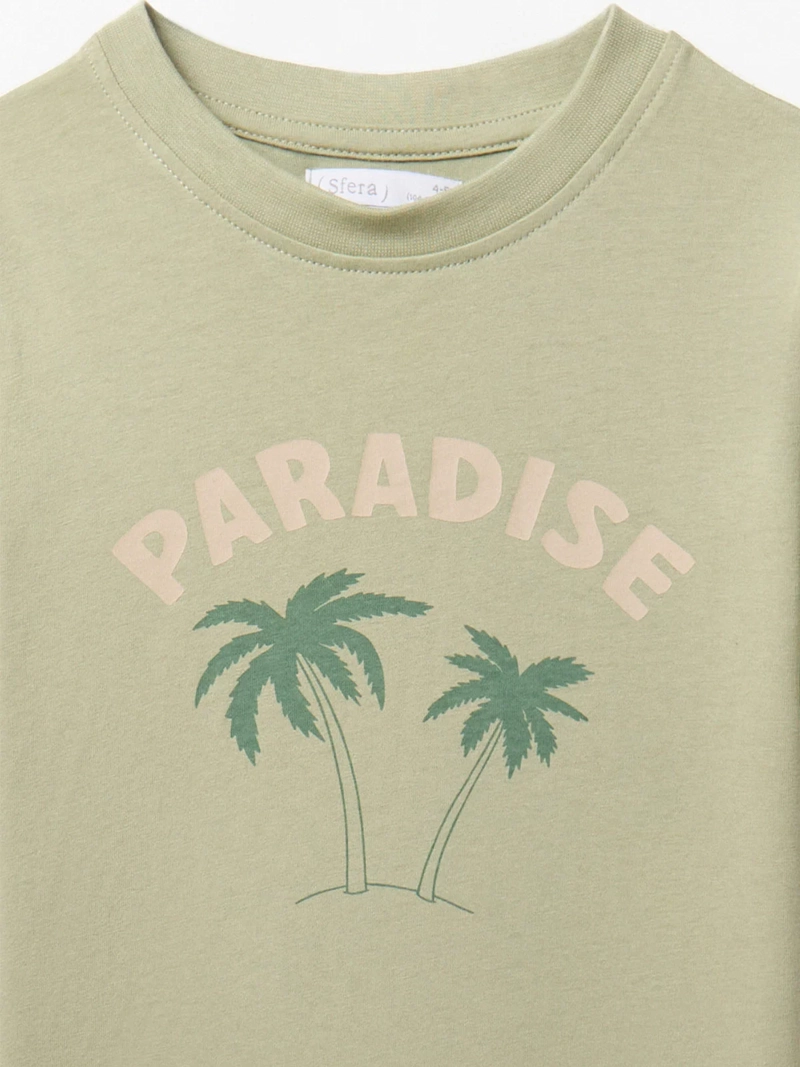 POLERA NIÑO SFERA MANGA CORTA CUELLO REDONDO ESTAMPADA - 2