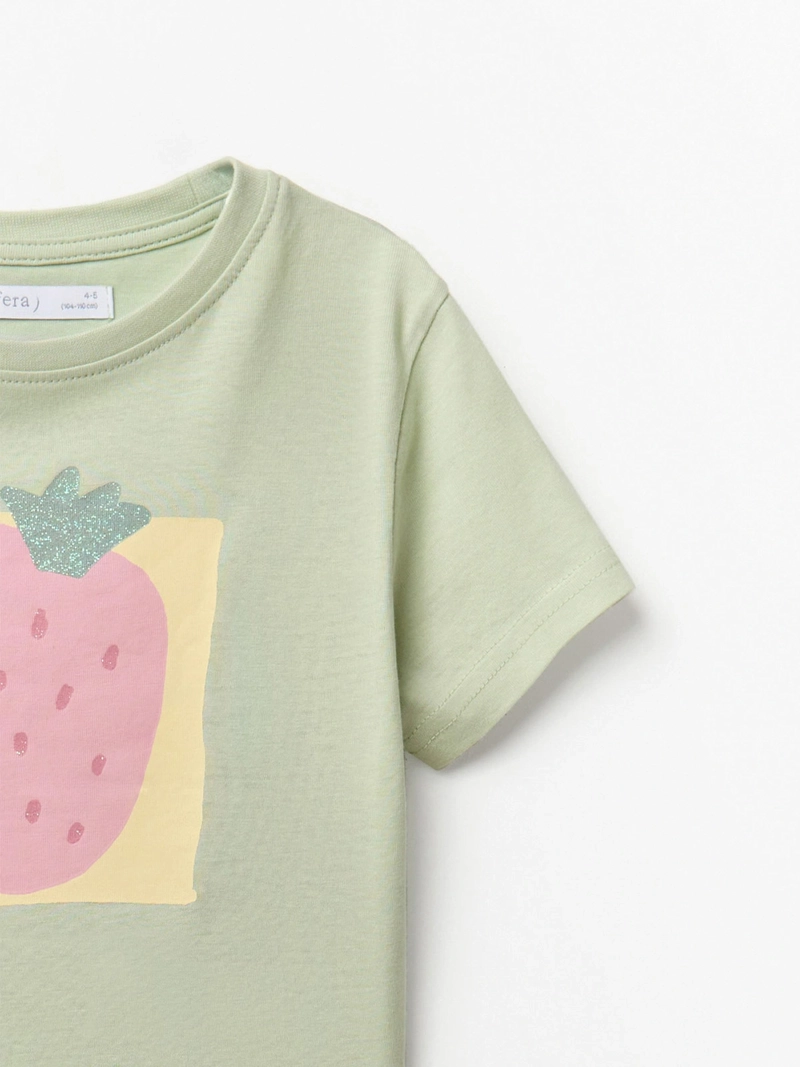 POLERA NIÑA SFERA MANGA CORTA CUELLO REDONDO ESTAMPADA - 3