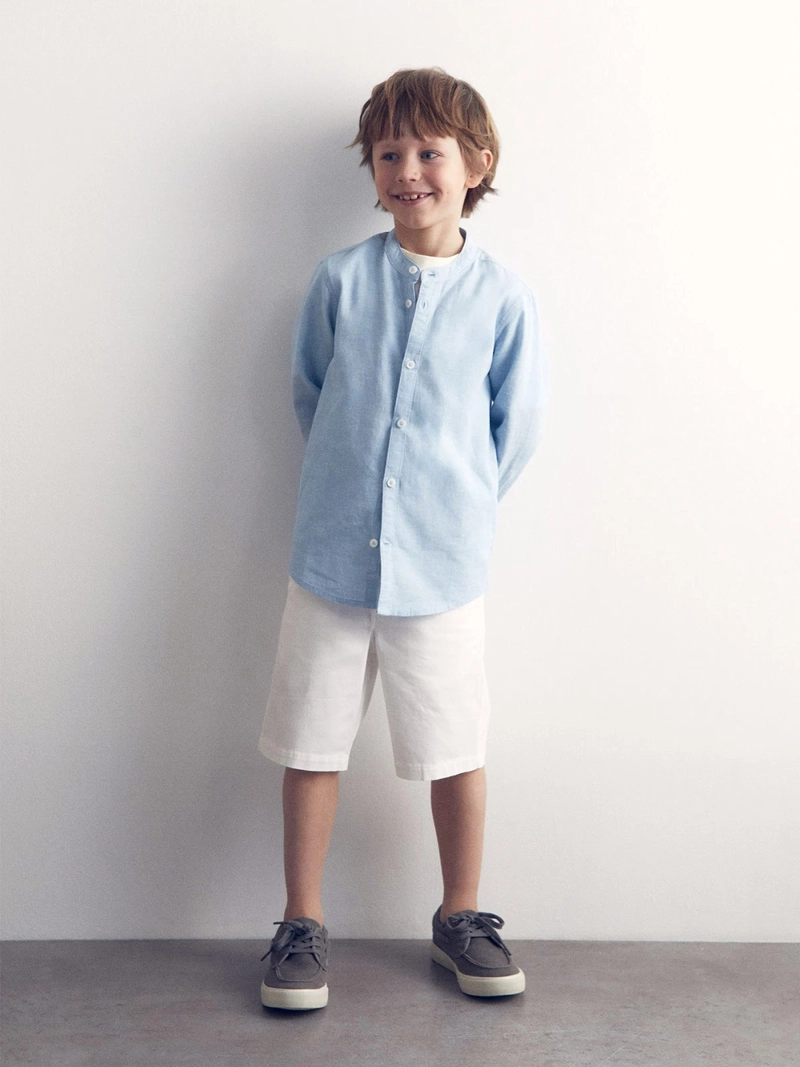 CAMISA NIÑO SFERA MANGA LARGA LINO - 1