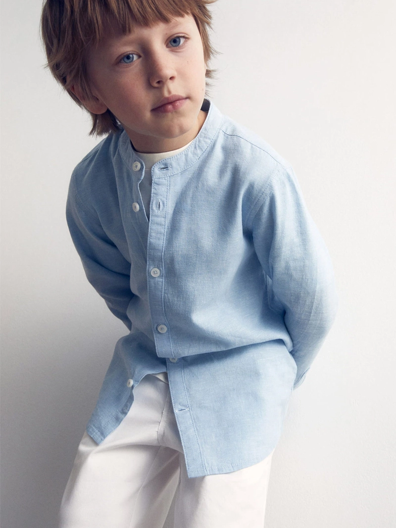 CAMISA NIÑO SFERA MANGA LARGA LINO - 3