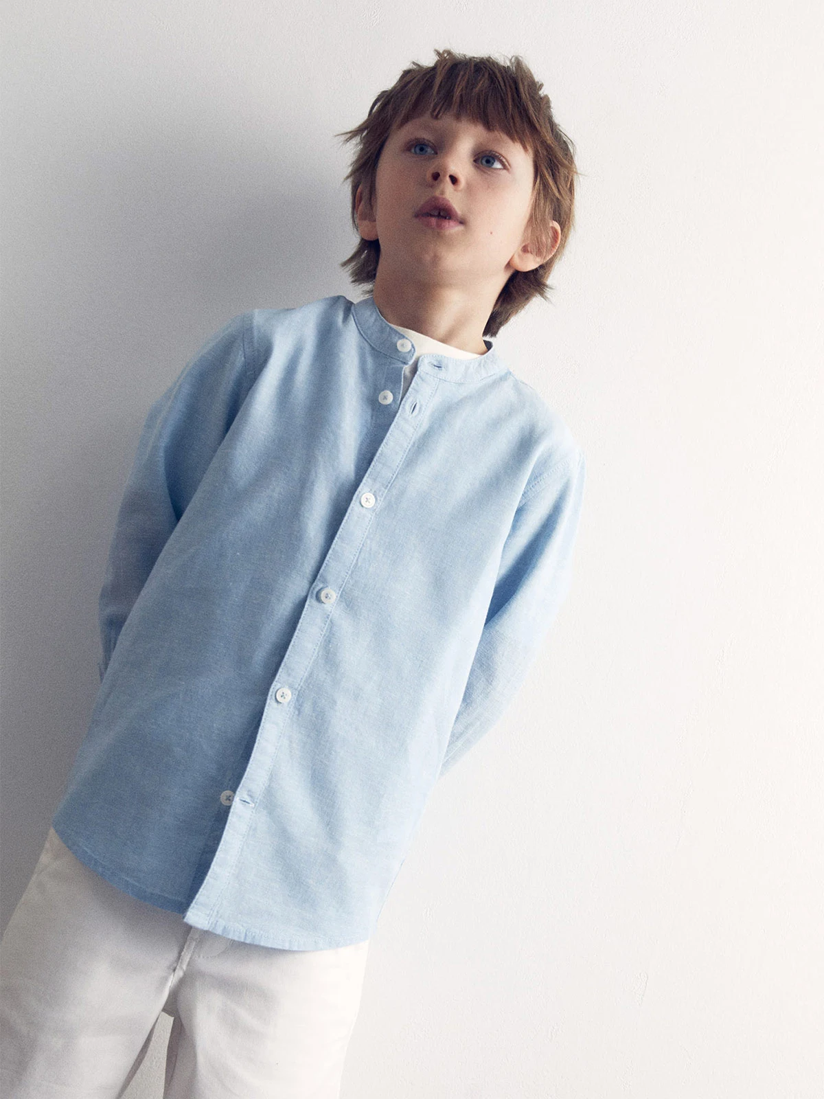 CAMISA NIÑO SFERA MANGA LARGA LINO - 4