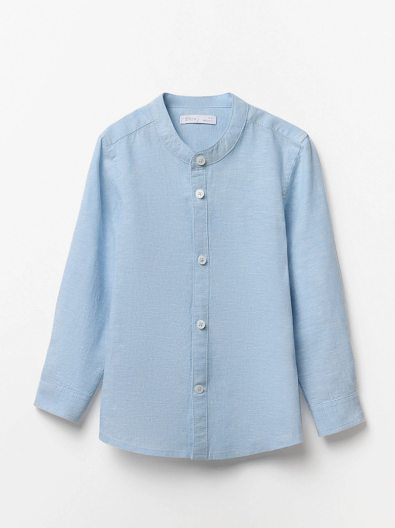 CAMISA NIÑO SFERA MANGA LARGA LINO - 5