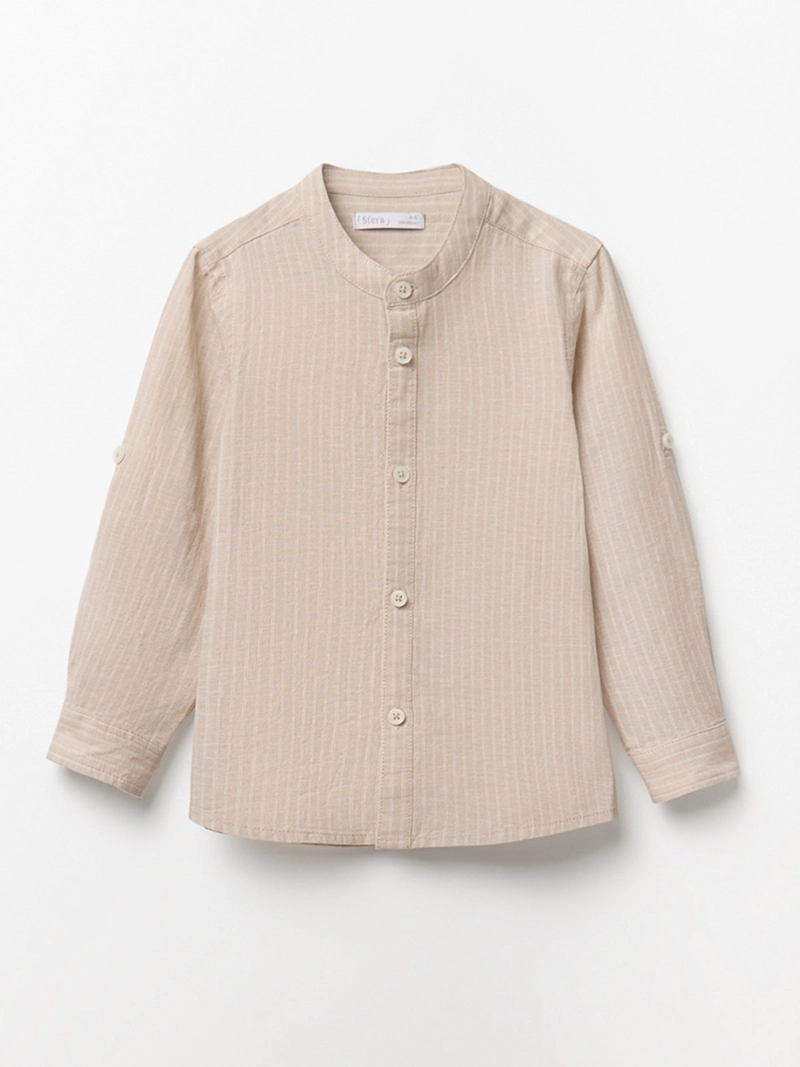 CAMISA NIÑO SFERA MANGA LARGA LINO RAYAS - 1