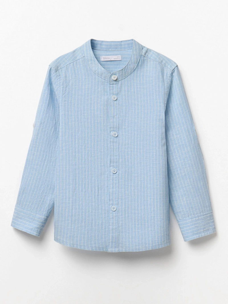 CAMISA NIÑO SFERA MANGA LARGA LINO RAYAS - 1