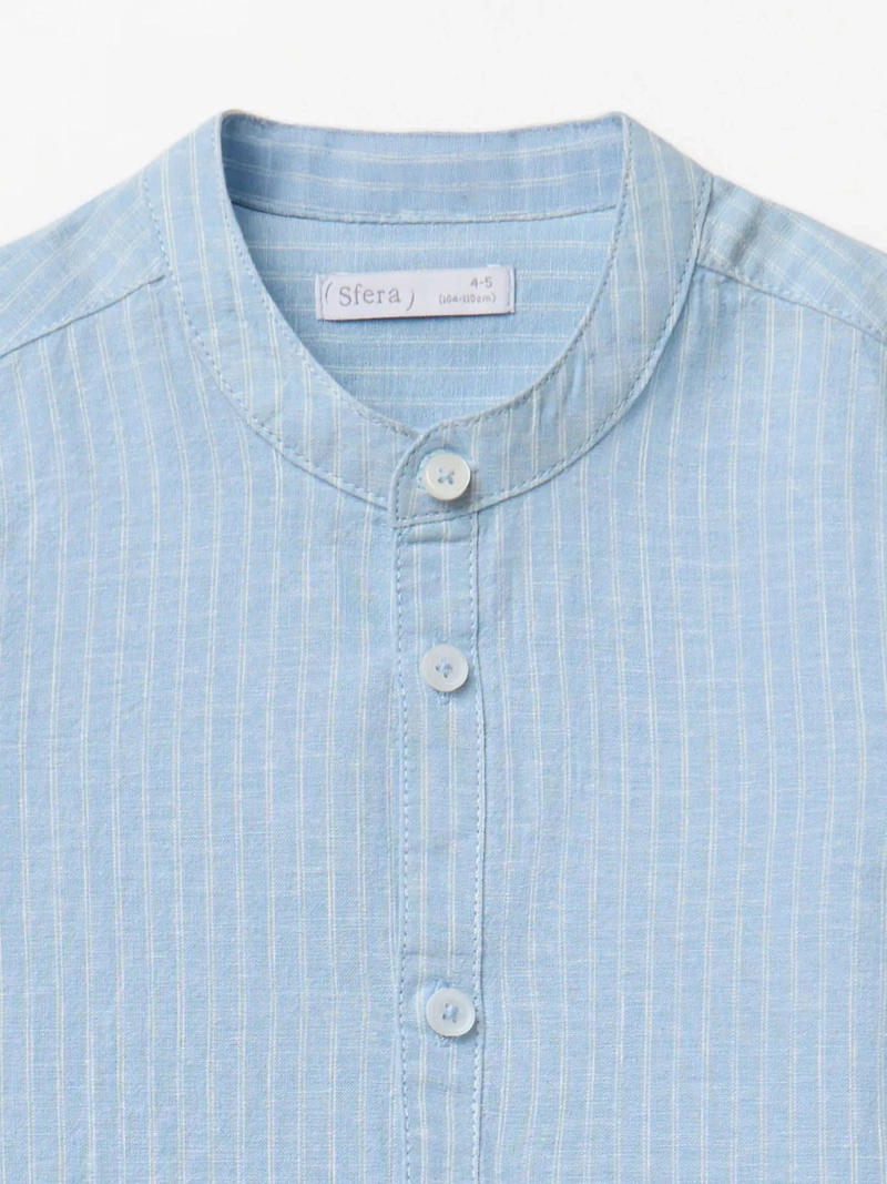 CAMISA NIÑO SFERA MANGA LARGA LINO RAYAS - 2