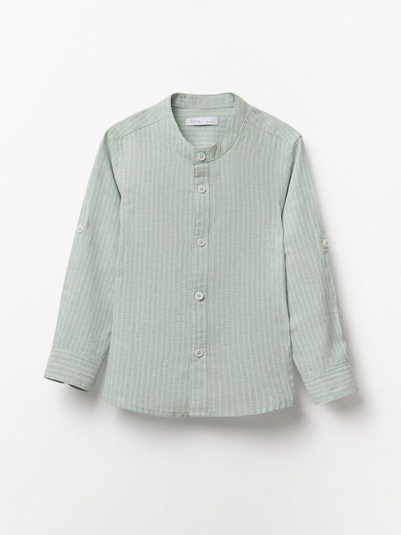 CAMISA NIÑO SFERA MANGA LARGA LINO RAYAS