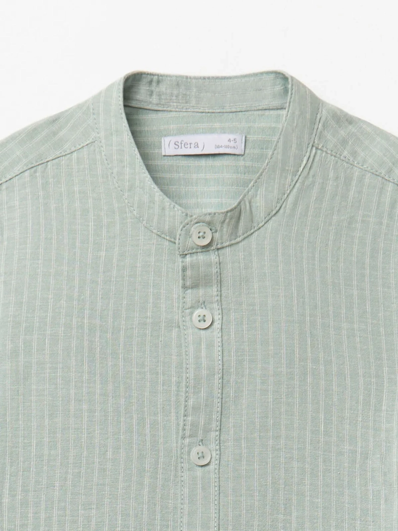CAMISA NIÑO SFERA MANGA LARGA LINO RAYAS - 2