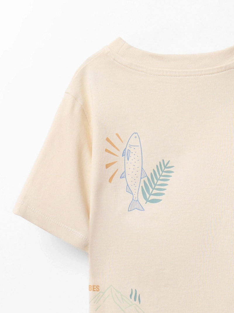 POLERA NIÑO SFERA MANGA CORTA ALGODÓN ESTAMPADO - 4