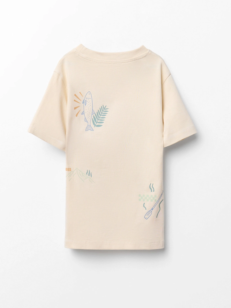 POLERA NIÑO SFERA MANGA CORTA ALGODÓN ESTAMPADO - 2