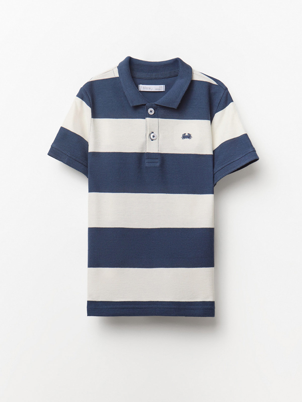 POLERA NIÑO SFERA MANGA CORTA ALGODÓN RUGBY