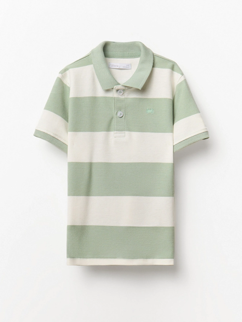 POLERA NIÑO SFERA MANGA CORTA ALGODÓN RUGBY - 1