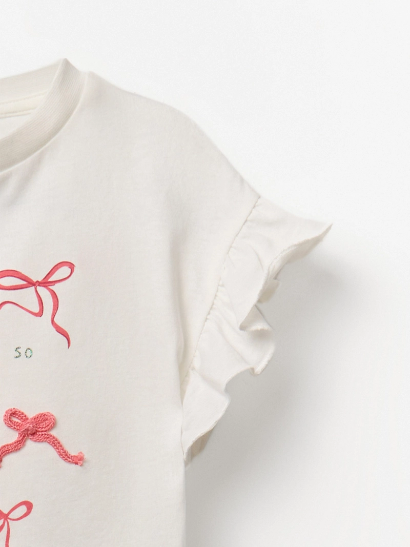 POLERA NIÑA SFERA MANGA CORTA ALGODÓN ESTAMPADA - 3