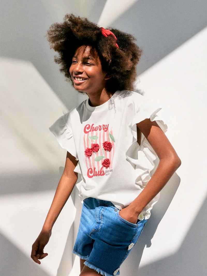 POLERA NIÑA SFERA ALGODÓN ESTAMPADA - 1