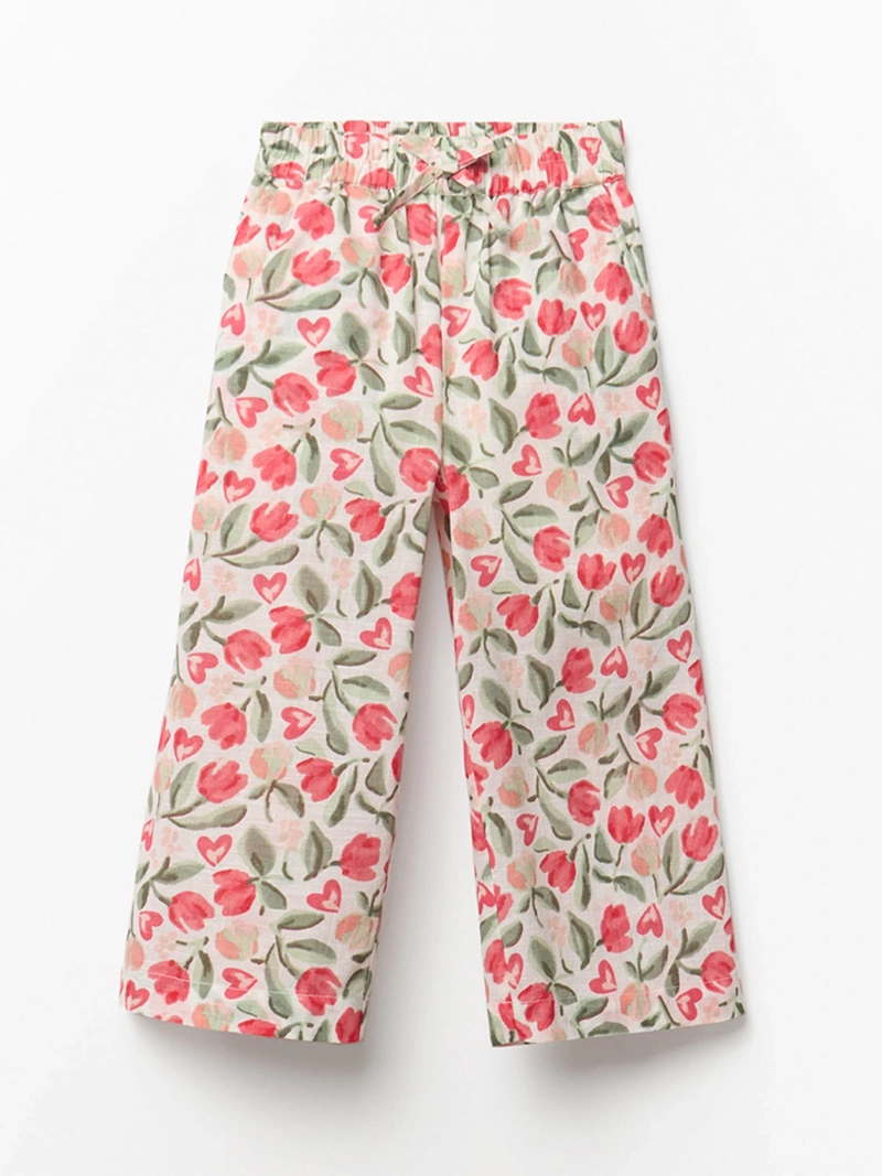 PANTALÓN NIÑA SFERA ALGODÓN LAZO - 1