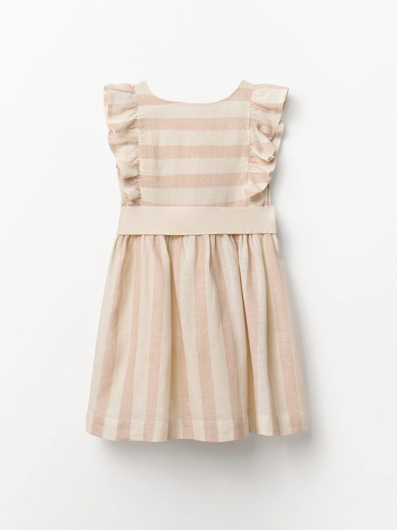 VESTIDO NIÑA SFERA LINO RAYAS - 5