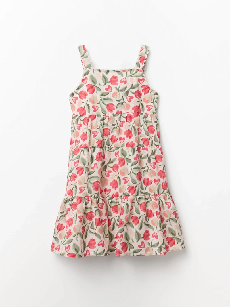 VESTIDO NIÑA SFERA ALGODÓN ESTAMPADO - 1