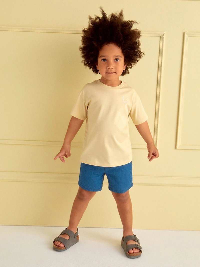 SHORT NIÑO SFERA ALGODÓN DENIM - 1
