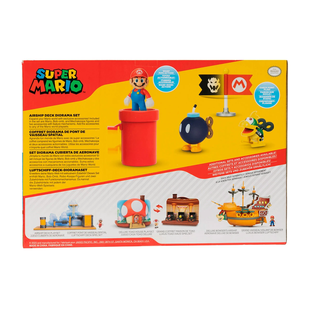 FIGURA DE ACCIÓN SUPER MARIO BOWSER AIRSHIP DECK + FIGURA 6 CM - 6