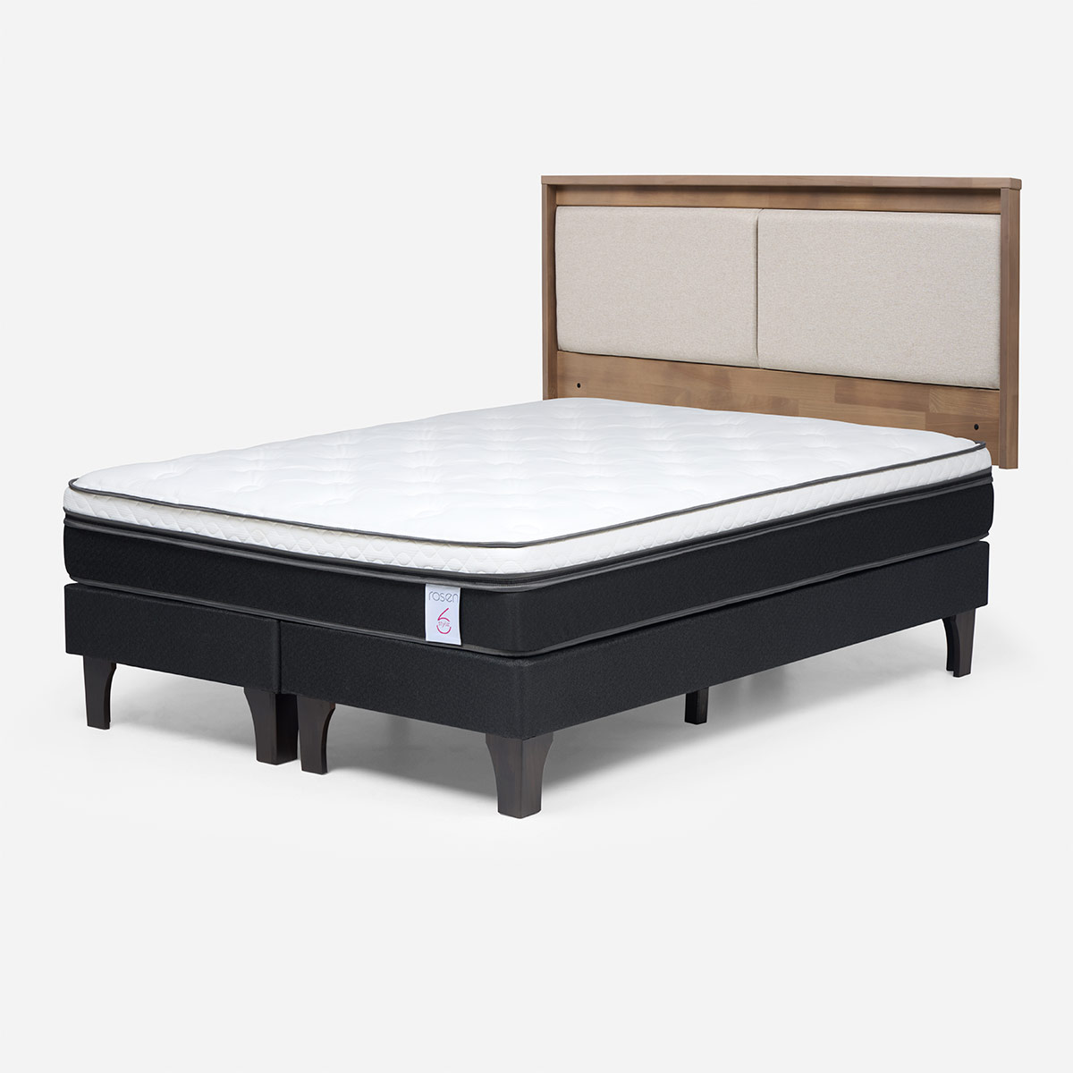 JUEGO DE DORMITORIO ROSEN CAMA EUROPEA NEW STYLE 6 2 PLAZAS + RESPALDO PAUL - 2