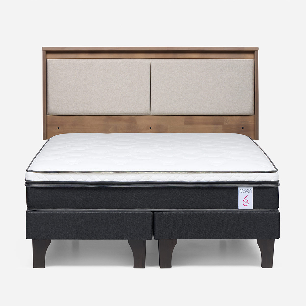 JUEGO DE DORMITORIO ROSEN CAMA EUROPEA NEW STYLE 6 KING+ RESPALDO PAUL - 1