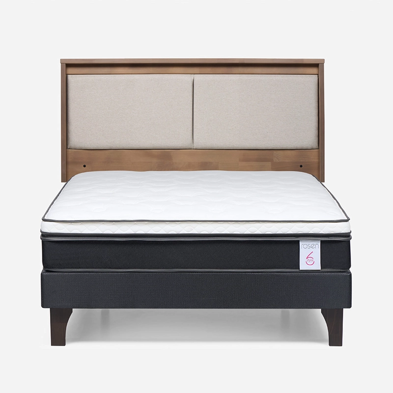 JUEGO DE DORMITORIO ROSEN CAMA EUROPEA NEW STYLE 6 2 PLAZAS + RESPALDO PAUL - 1
