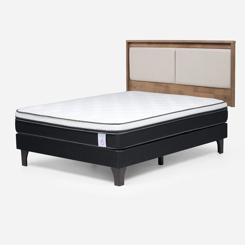 JUEGO DE DORMITORIO ROSEN CAMA EUROPEA NEW STYLE 6 2 PLAZAS + RESPALDO PAUL - 2