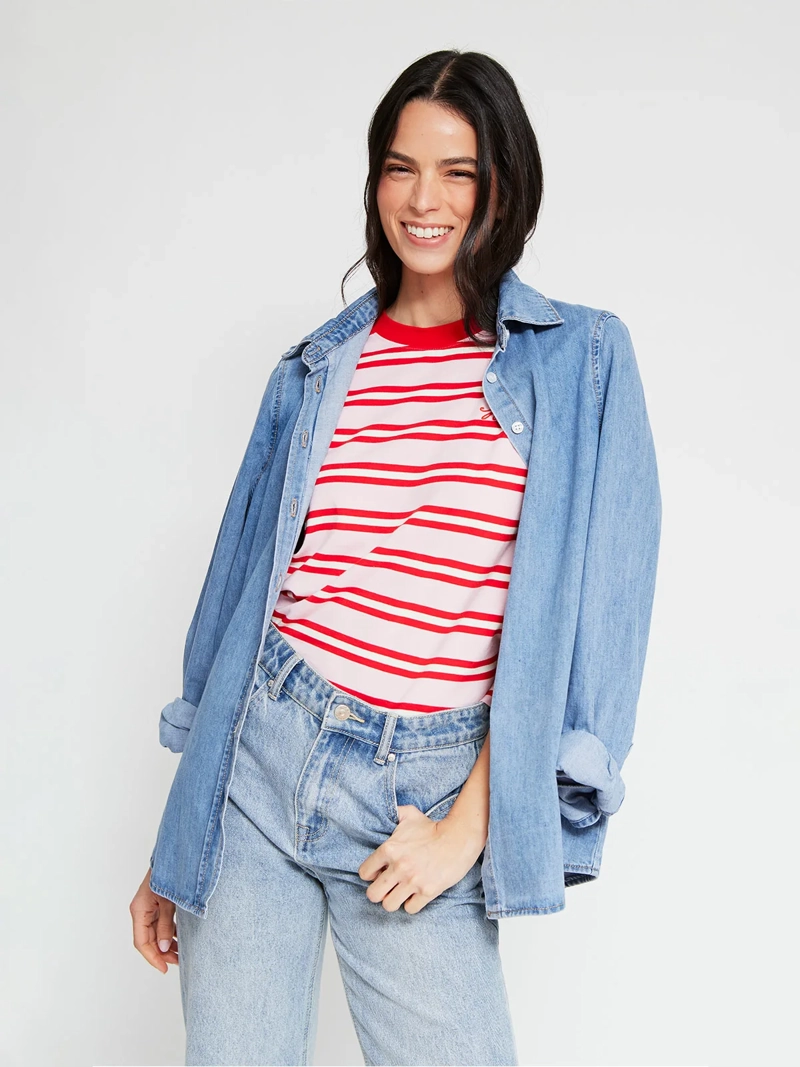POLERA MUJER TOMMY HILFIGER MANGA CORTA ALGODÓN - 3