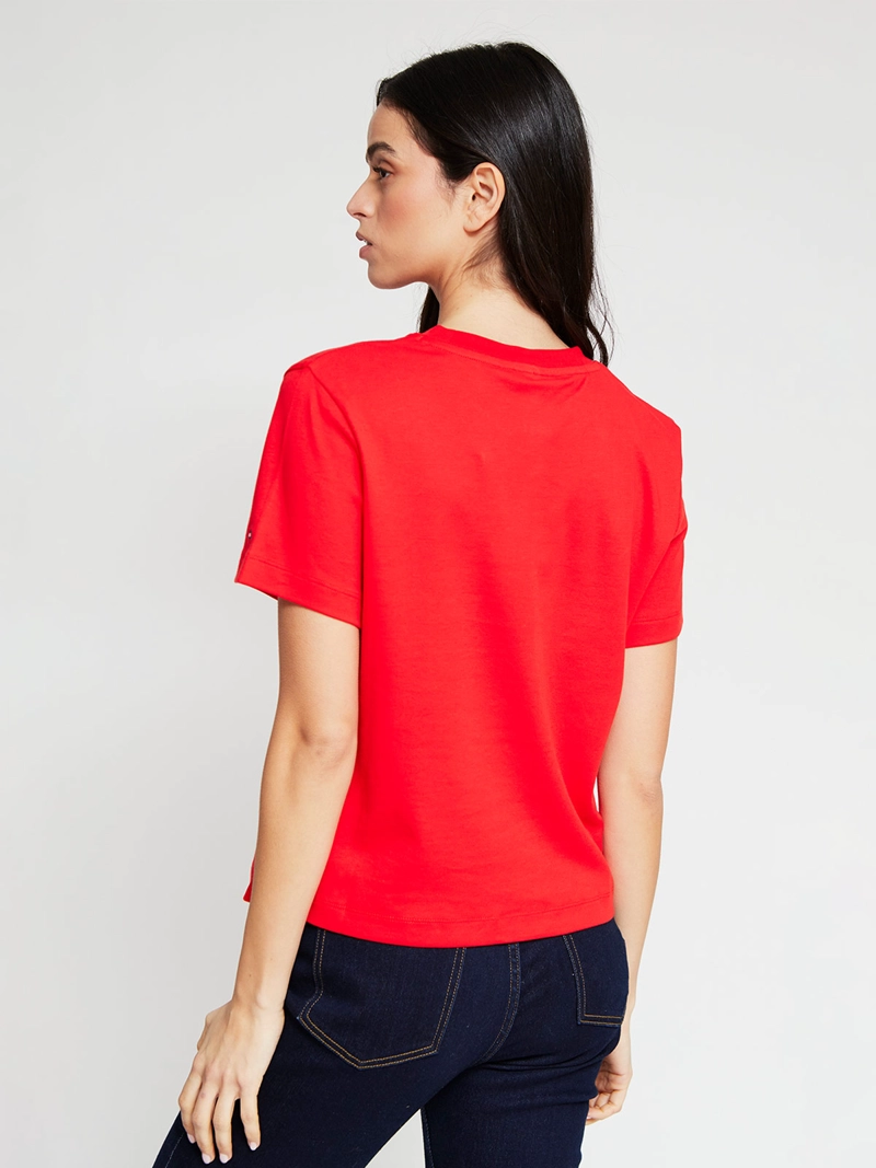 POLERA MUJER TOMMY HILFIGER MANGA CORTA ALGODÓN - 2