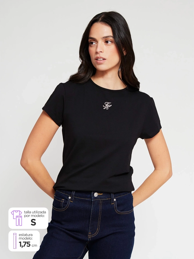 POLERA MUJER TOMMY HILFIGER MANGA CORTA ALGODÓN - 1