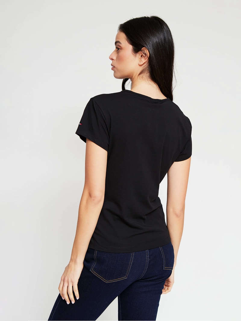 POLERA MUJER TOMMY HILFIGER MANGA CORTA ALGODÓN - 2
