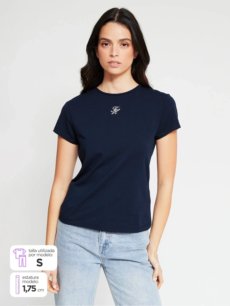 POLERA MUJER TOMMY HILFIGER MANGA CORTA ALGODÓN - 1