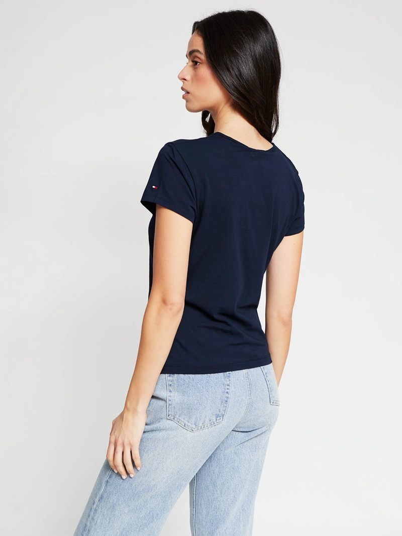 POLERA MUJER TOMMY HILFIGER MANGA CORTA ALGODÓN - 2
