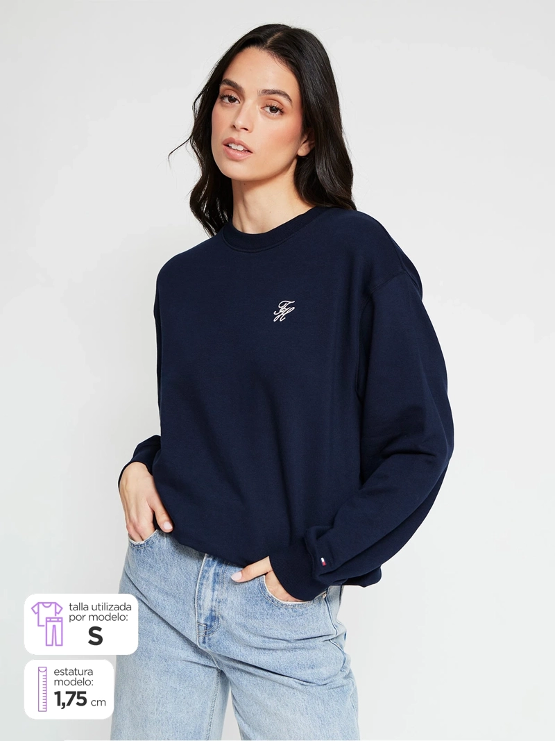 POLERÓN MUJER TOMMY HILFIGER MANGA LARGA ALGODÓN - 1