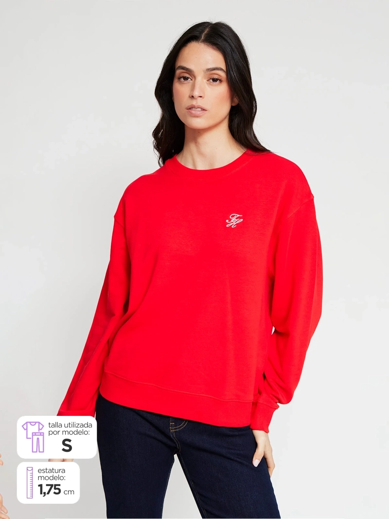 POLERÓN MUJER TOMMY HILFIGER MANGA LARGA ALGODÓN - 1