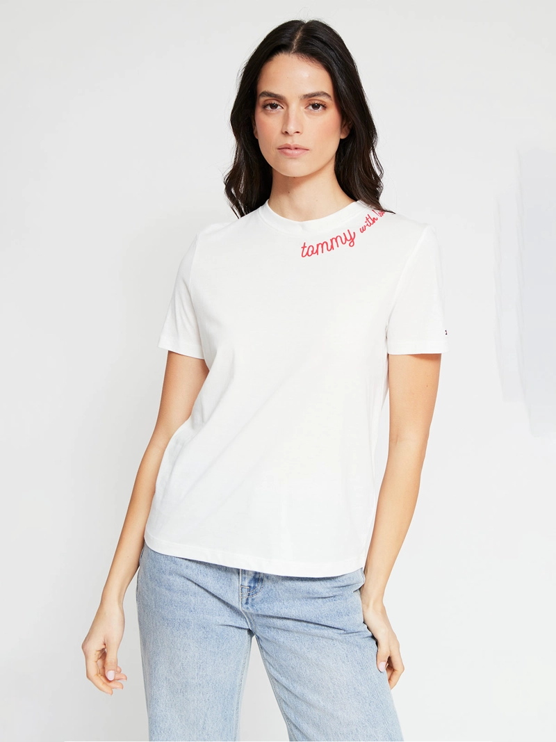 POLERA MUJER TOMMY HILFIGER MANGA CORTA ALGODÓN - 3