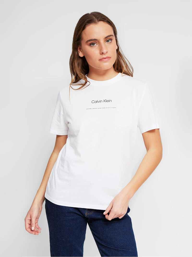 POLERA MUJER CALVIN KLEIN MANGA CORTA ALGODÓN - 3