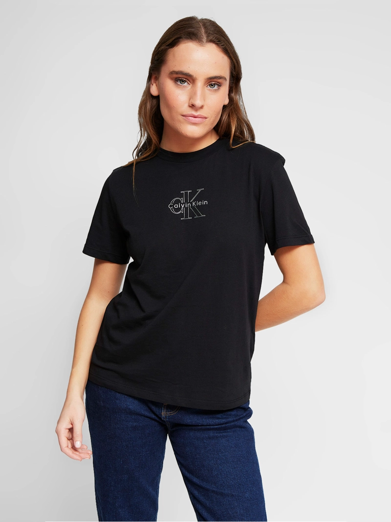 POLERA MUJER CALVIN KLEIN MANGA CORTA ALGODÓN - 3