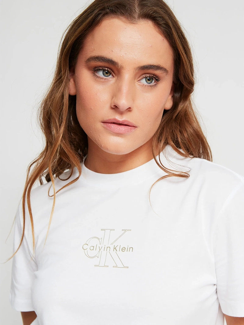 POLERA MUJER CALVIN KLEIN MANGA CORTA ALGODÓN - 4