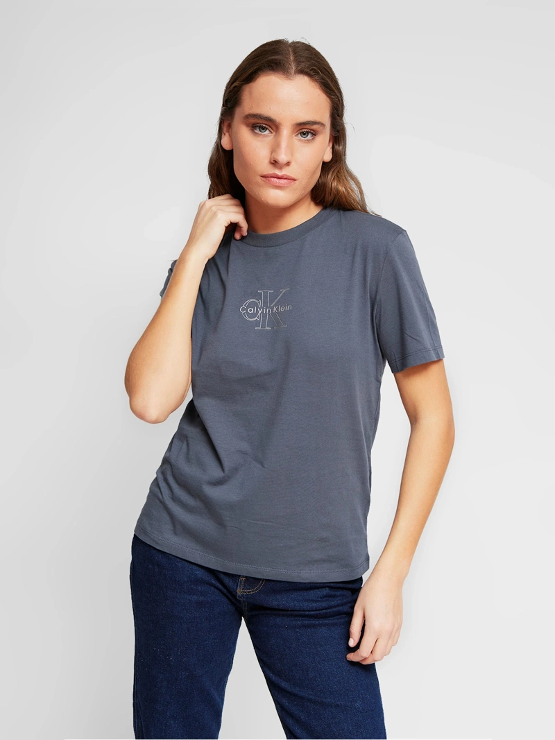 POLERA MUJER CALVIN KLEIN MANGA CORTA ALGODÓN - 3