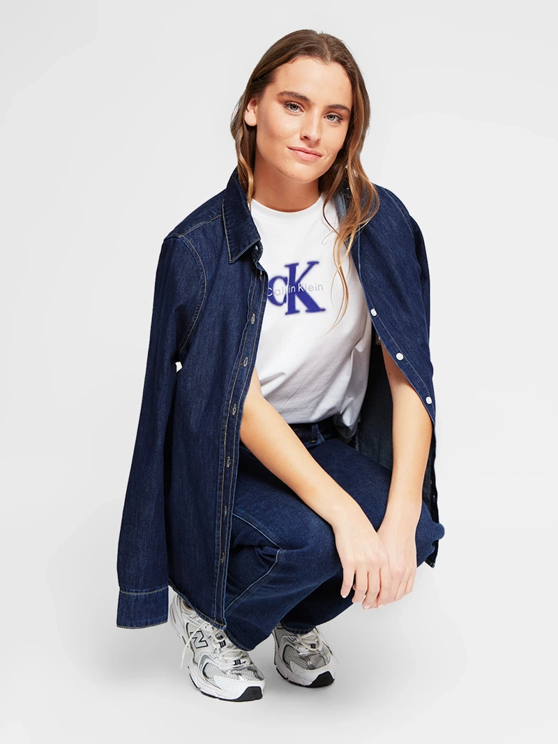 POLERA MUJER CALVIN KLEIN MANGA CORTA ALGODÓN - 5